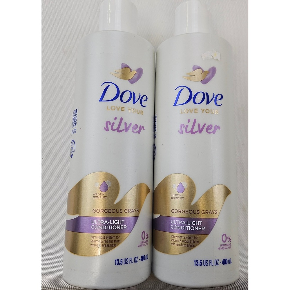 Dove Love Your Silver Gorgeous Grays Ultra-Light Conditioner 13.5oz Biotin 2pk